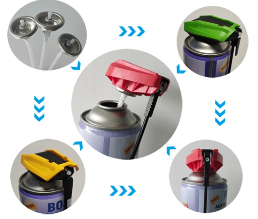 sprayhead with foldable tube rozpylanie z składaną rurką