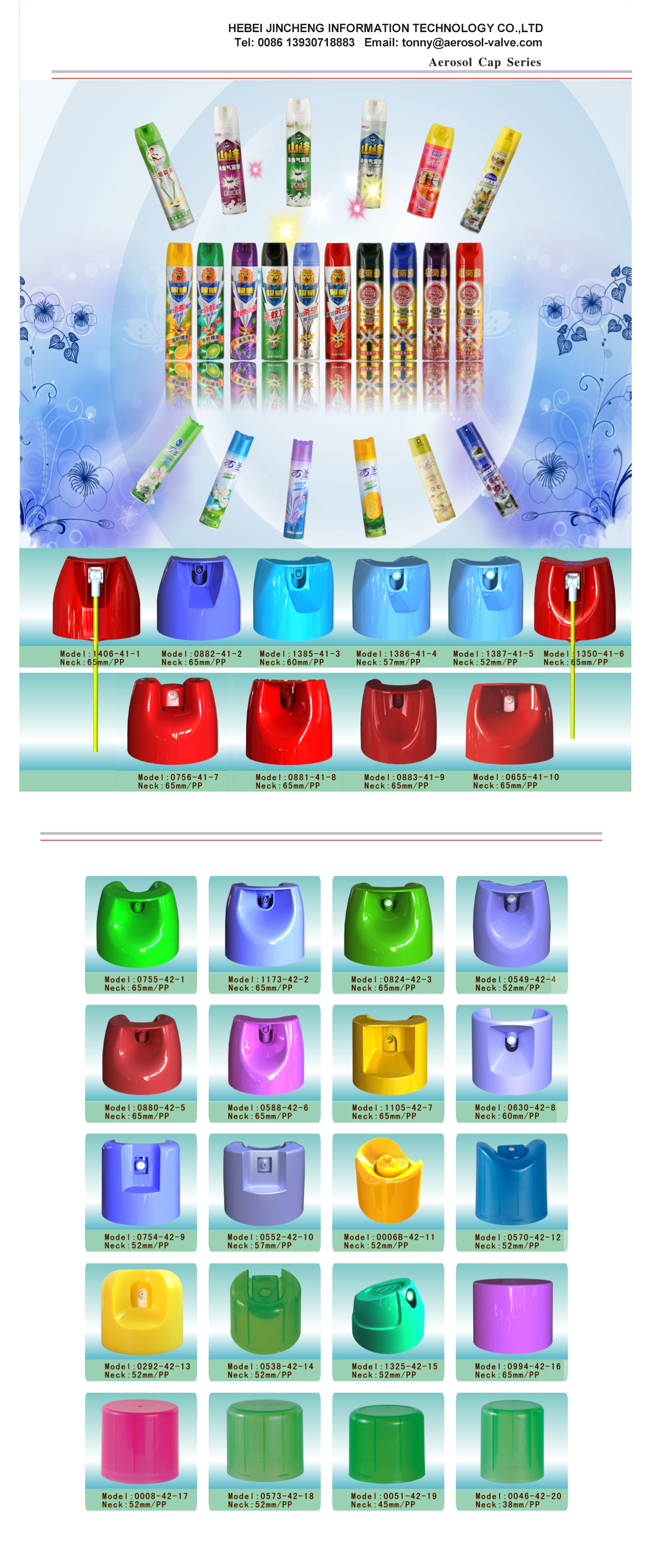 Nasadka do mocowania aerozolu Nasadka do rozpylania aerozolu Nasadka do czyszczenia pianki